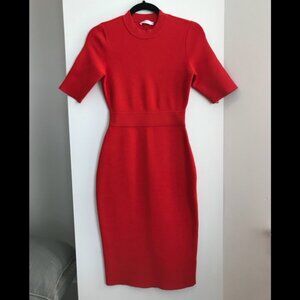 NEW A.L.C Red Knit Midi Dress size Sm